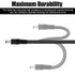 BTFO 4pcs DC5521 16AWG 36V 5.5 2.1mm (50cm/1.64ft Power Pigtails Cables, x DC Male Plug to Bare Wire Open End Cables