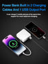 20000mAh Portable Power Bank Charger Battery Pack with Built-in USB-C and iOS Cables for iPhone, Samsung