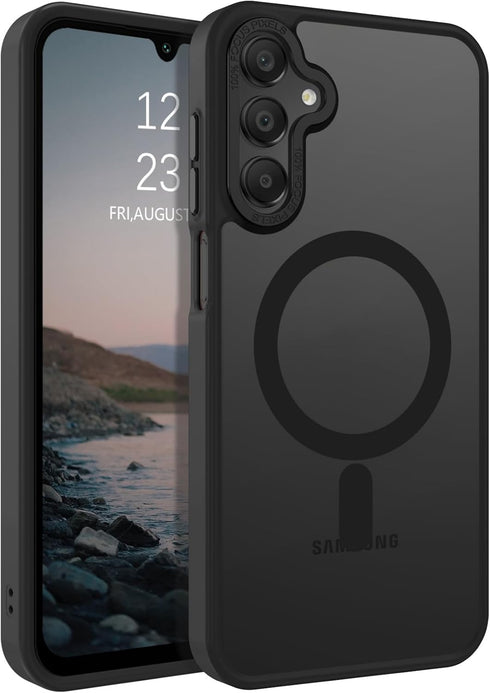 BENTOBEN Galaxy A15 5G Case, Slim Shockproof Translucent Matte Cover, Compatible with MagSafe, Black for Men & Women.