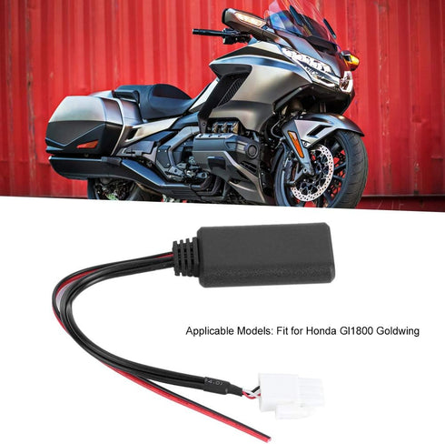 Qiilu 3-Pin AUX Bluetooth Adapter for Honda GL1800 Goldwing Car Bluetooth Wireless Audio Cable Adapter Stereo Music