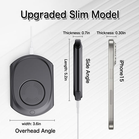 Mouse Jiggler, Ultra Slim, 20dB Quiet & Noiseless, Undetectable Mouse Mover Simulates Realistic Movement, Driver-Free Shaker for Keeping The PC Active and Secure