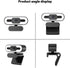 Yoidesu 1080P Webcam for PC, HD Webcam with Adjustable Ring Light and Microphone, Rotatable Wide Angle Camera, Plug