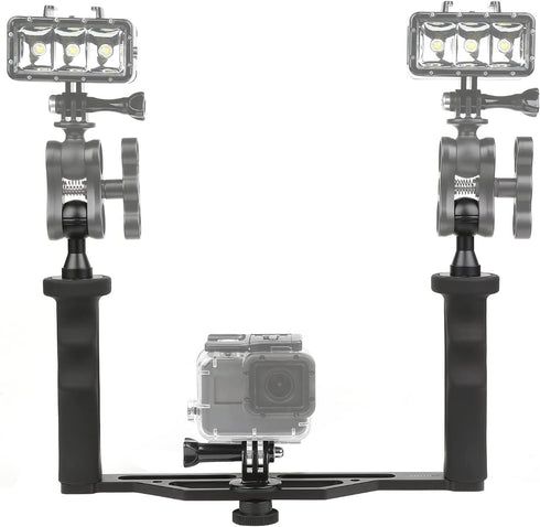 Shoot Aluminium Alloy Handheld Stabilizer Tray Handle Grip for Hero Cameras and LED Video Lights