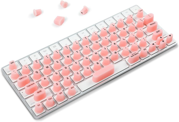 Allinside Raised Silicone Keyboard Stickers for Long Nails, Reusable Self-Adhesive Key Stickers for