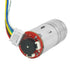 2Pcs 12V 100RPM 1:45 Gear Motor with Encoder DC Gear Ratio D Shaft Metal Encoder Gear Motor Silver for Smart car/Robot