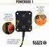 Klein Tools 29601 Magnetic Power Strip with Surge Protector, 4 Outlets, 3 USB Ports, 5-Foot Cord