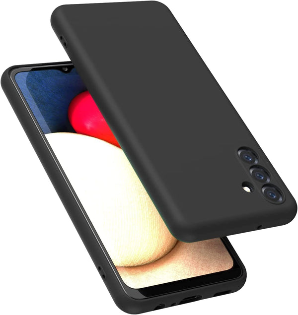 Samsung Galaxy A14 5G Case, Black Liquid Silicone with Microfiber Lining & Shockproof Design