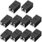RJ45 Cat6 Coupler Ethernet Extender Connector, 10 Pack, Female to Female Black for Cat7, Cat6, Cat5e, Cat5