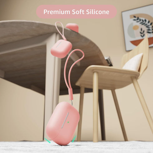 Compatible with AirPods Pro 2 Case, Soft Silicone Skin Cover with Cleaner Kit and Lanyard, Front LED Visible (Light