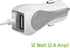 Cellet Micro-USB Car Charger with Built-in Coiled 4ft Long Micro USB Cable (Fast Charging 2.4 Amp)