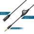 PChero 2 Packs 3.5mm Headphone Extension Cable, 3.3FT Male to Female Stereo Audio Jack Extender with Volume Control