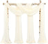 Wedding Arch Draping Fabric, 4 Panels 28" x 19ft Ivory Wedding Arch Drapes for Ceremony, Sheer Backdrop