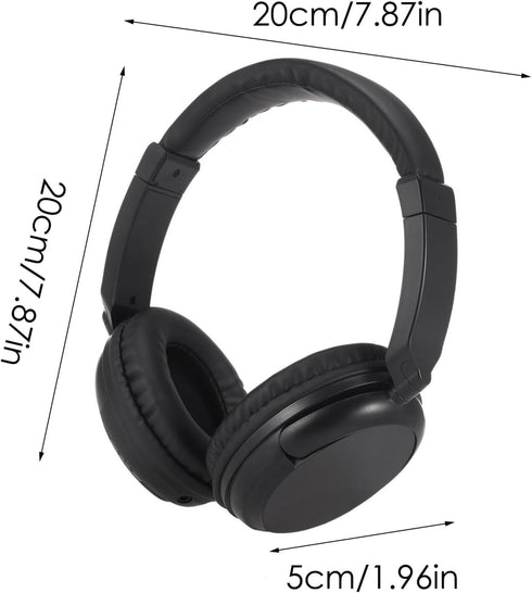 Sunydog 3.5mm Headset MP3 FM Headphones Over-Ear Music Earphones with Transmitter Cable, Wired Support FM Radio for TV