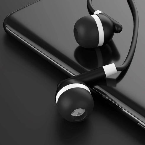 Maeline Bulk Earbuds - Black 10 Pack Wholesale Bundle with 3.5 mm Headphone Plug - Perfect for Retail!