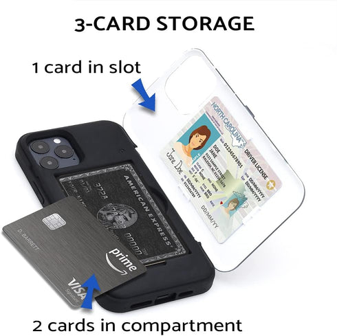 TORU CX PRO for iPhone 12 Pro/iPhone 12 Case - Protective Shockproof Wallet Cover with Hidden Card Holder & Strap