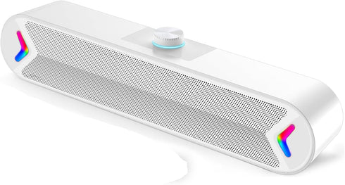 LENRUE Computer Speakers,Wired USB-Powered Sound-bar with 10W Stereo Sound for PC Desktop,Plug-n-Play (A39PRO