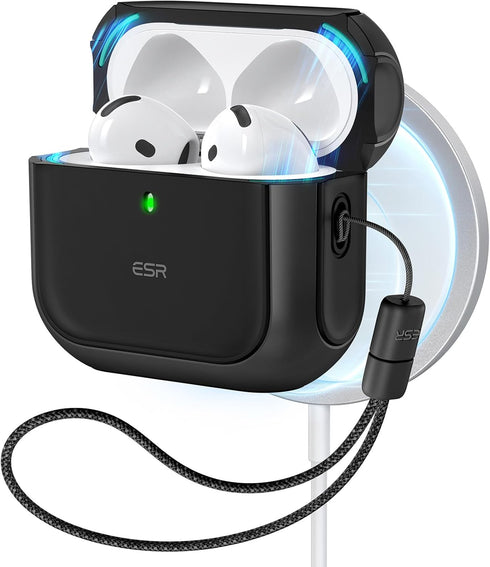 ESR for AirPods 4th Generation Case, Compatible with MagSafe, Drop Protection Cover with Lanyard, Orbit Hybrid Case