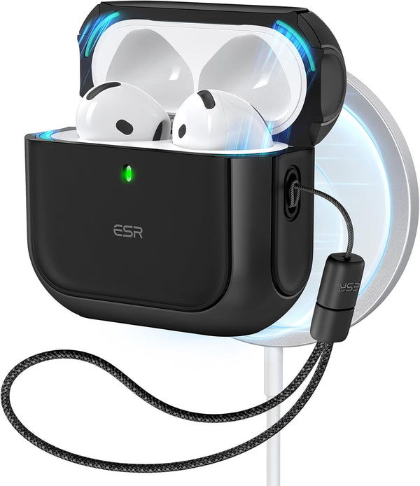 ESR for AirPods 4th Generation Case, Compatible with MagSafe, Drop Protection Cover with Lanyard, Orbit Hybrid Case