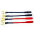 Spade Plug to Female Banana Jack Adapter Cable, 4mm Banana Jack Female to Fork Spades Cable 4 Pack (3 inch)