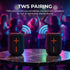 iphoenix IP160 IPX6 5 12H Portable Bluetooth Speaker, Stereo Sound & Deep Bass, Waterproof, Dynamic RGB Lights