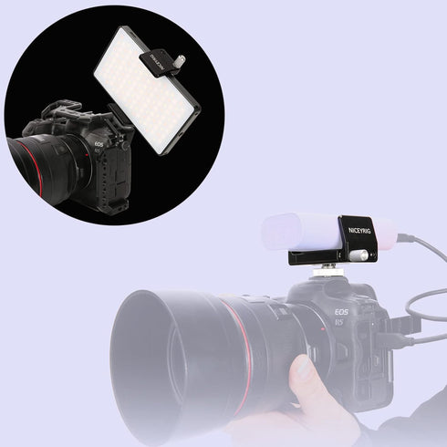 NICEYRIG Aluminum Power Bank Clamp for DJI RS 2/RS 3/RS 3 Pro, Universal Portable Charger Holder with Detachable Cold