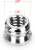 3 Pieces 1/4" 3/8" Tripod Screw Converter Adapter for DSLR Camera, Tripod, Shoulder Rig, Lighting Equipment, Camera