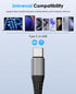 USB to USB C Cable 2-Pack, 3ft Fast Charging High Speed Nylon Cord for Samsung Galaxy A20, S20, S10 Plus, Note 8