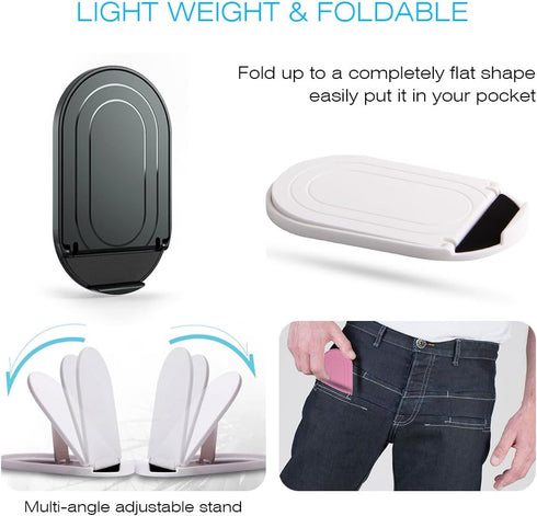 Cell Phone Stand 3Pack - Portable Foldable Desktop Holder, Adjustable Multi-Angle Cradle for iPad, iPhone