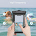 Waterproof Phone Pouch 2pcs (S+L), IPX8 Floating Case for iPhone 15 14 Pro 13 12, Samsung S24 S23 S22, White