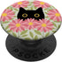Pink Cute Daisy Flower Black Cat Sage Green Standard PopSockets PopGrip