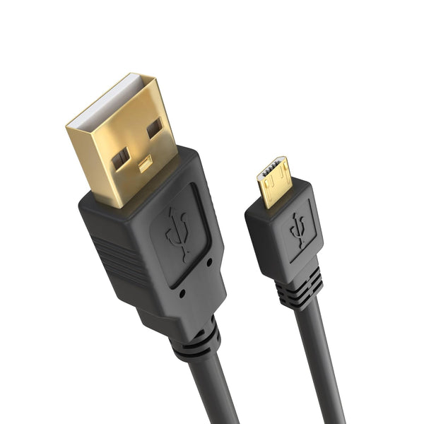 Cmple - Micro USB Cable, 1.5ft Male to Male, Charging & Data Sync for Android, Black