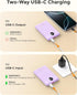 WeeFancy 10000mAh, 20W Pack, 17/16/15/14, Small Portable Charger Mini Power Bank with LED Display, Fast Charging USB-C