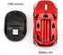 2.4GHz Wireless Mouse Cool 3D Sport Car Shape Ergonomic Optical Mice for PC Laptop Women Small Hands (Red)