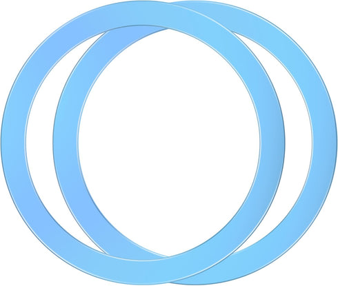 2Pcs Metal Ring Sticker for Pop Socket Magnetic Grip, Magnetic Adapter for iPhone, Magsafe Wireless Charger (Blue)
