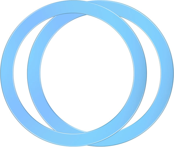 2Pcs Metal Ring Sticker for Pop Socket Magnetic Grip, Magnetic Adapter for iPhone, Magsafe Wireless Charger (Blue)