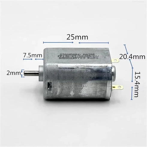 ACOSBKK FP130-KT/10225 130 DC3V-12V 13500RPM 20mm Mini Motor High Speed Micro Electric Carbon Bruh Motor DIY Toy Car