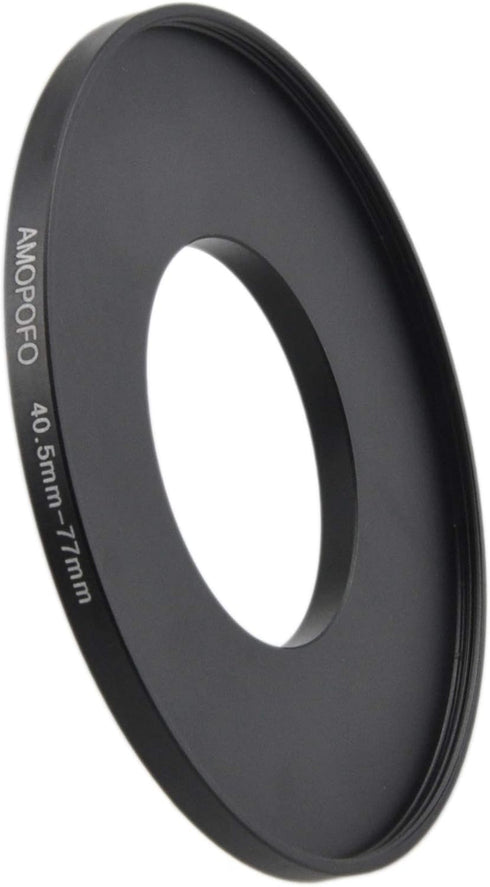 40.5 to 77mm Metal Step Up Ring Adapter for Canon, Nikon, Sony, Fuji Camera Lenses & UV, ND, CPL Filters, CNC Machined