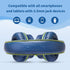 POWMEE M2 Kids Headphones - Foldable, Adjustable, Tangle-Free, 3.5MM Jack, On-Ear, Blue for School, Travel & More.