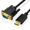 SHULIANCABLE DisplayPort to VGA Cable, DP to VGA 1080P Cable, DP Male to