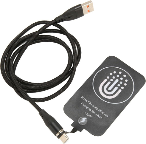 Wireless Charging Receiver, 120W Type C Magnetic Dual Purpose Adapter, 10W Thin Wireless Charging Receiver for Galaxy