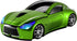 2.4GHz Wireless Optical Mouse in Cool Sport Car Shape, Green, 1600DPI, 3 Buttons, USB Receiver for PC Laptop