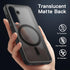 JETech Shockproof Magnetic Case for Samsung Galaxy S24 5G, Black, Translucent Matte Back, Compatible with MagSafe.