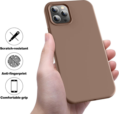 OTOFLY Premium Soft Liquid Silicone Rubber Case for iPhone 12 Pro Max 6.7 inch (2020) - Silky and Soft Touch (Light