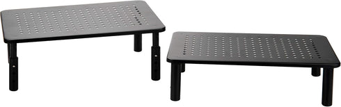 14.5"L 9.25"W 4-5.5"H, Set 2, Mind Reader Monitor Stand, Height Adjustable, Ventilated Laptop Riser, Metal, x x