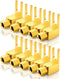HiFi Banana Plug to Spade Adapter - Vintage Speaker Amplifier Connectors (10-Pack)