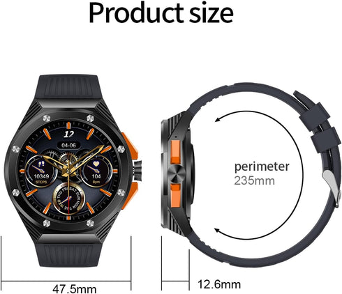 Military Smartwatch for Men, 1.46" Touch Screen Tactical Fitness Tracker with Health Monitoring, 100+ Sport Modes for