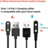 Universal Magnetic Smart Watch Charger, da fit Smartwatch Accessories 2 Pin Replacement Charger Cable, 2 Pack