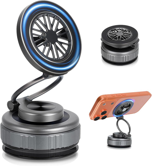 CORLAGOON 2026 Upgraded 360 Nano Gel Vacuum Magnetic Car Phone Holder,Reinforced Ultra Suction