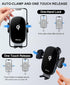 Beeasy Wireless Car Charger, 15W Qi Fast Charging Auto Clamping Cell Phone Holder Mount for iPhone 15 14 13 12 Pro Max