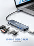 USB C Hub Multiport Adapter - Dockteck 6 in 1 USB C Dock with 100W PD, 4K 60Hz HDMI, USB 3.0, SD/TF Card Reader